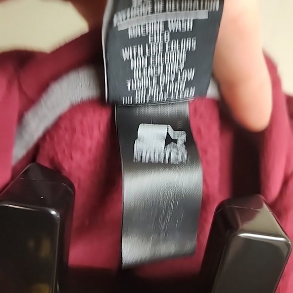 VINTAGE Starter Sweatshirt Mens Extra Large Red Maroon Pullover Hoody - Picture 6 of 7